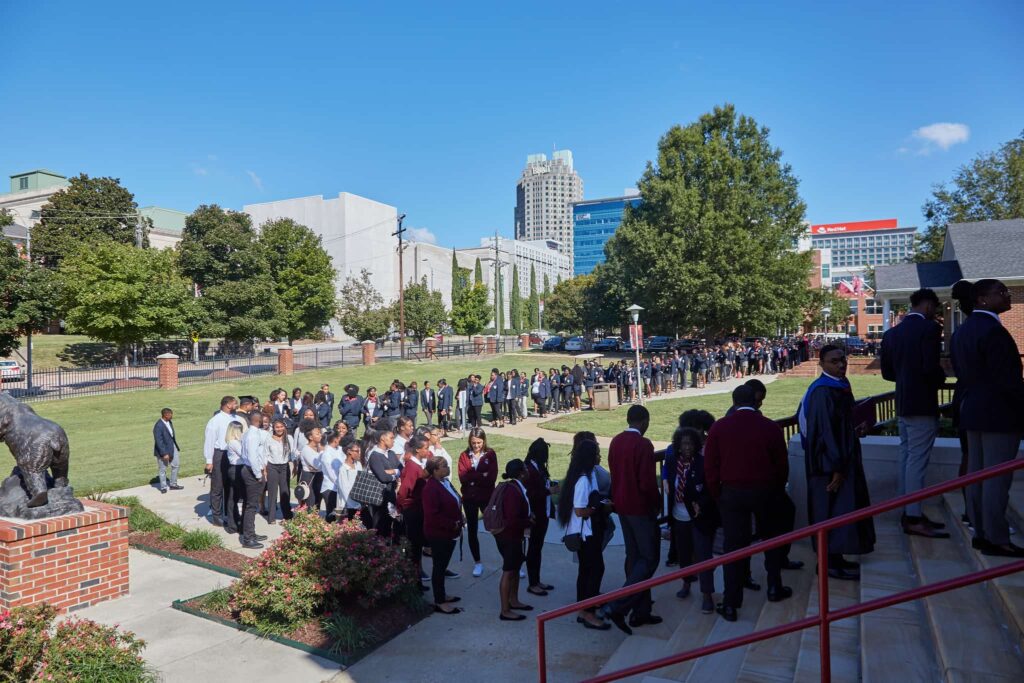Shaw-University-Students in line for Convocation