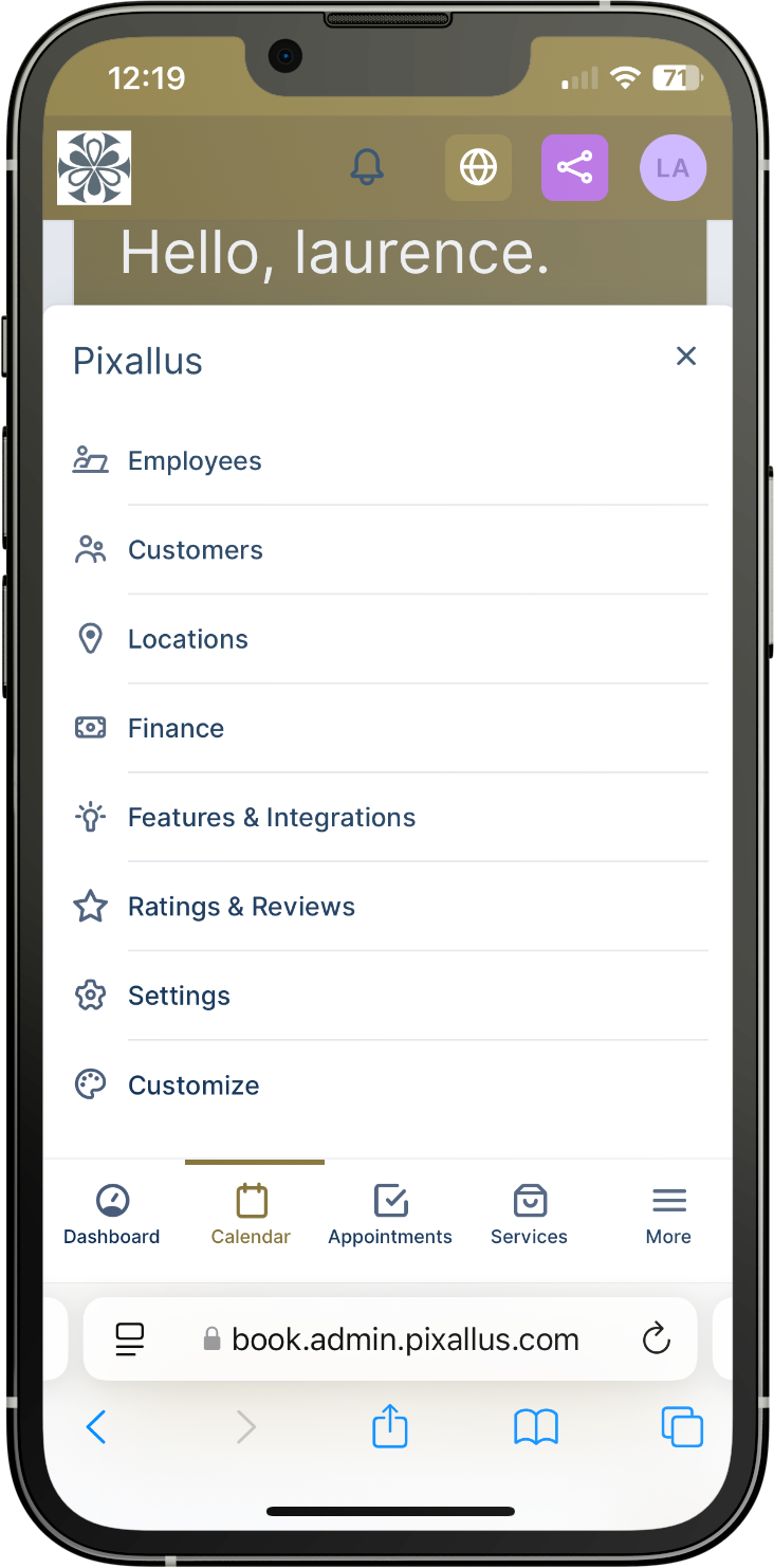 Enterprise Appointment Bookings Pixallus iphone mockup3 1