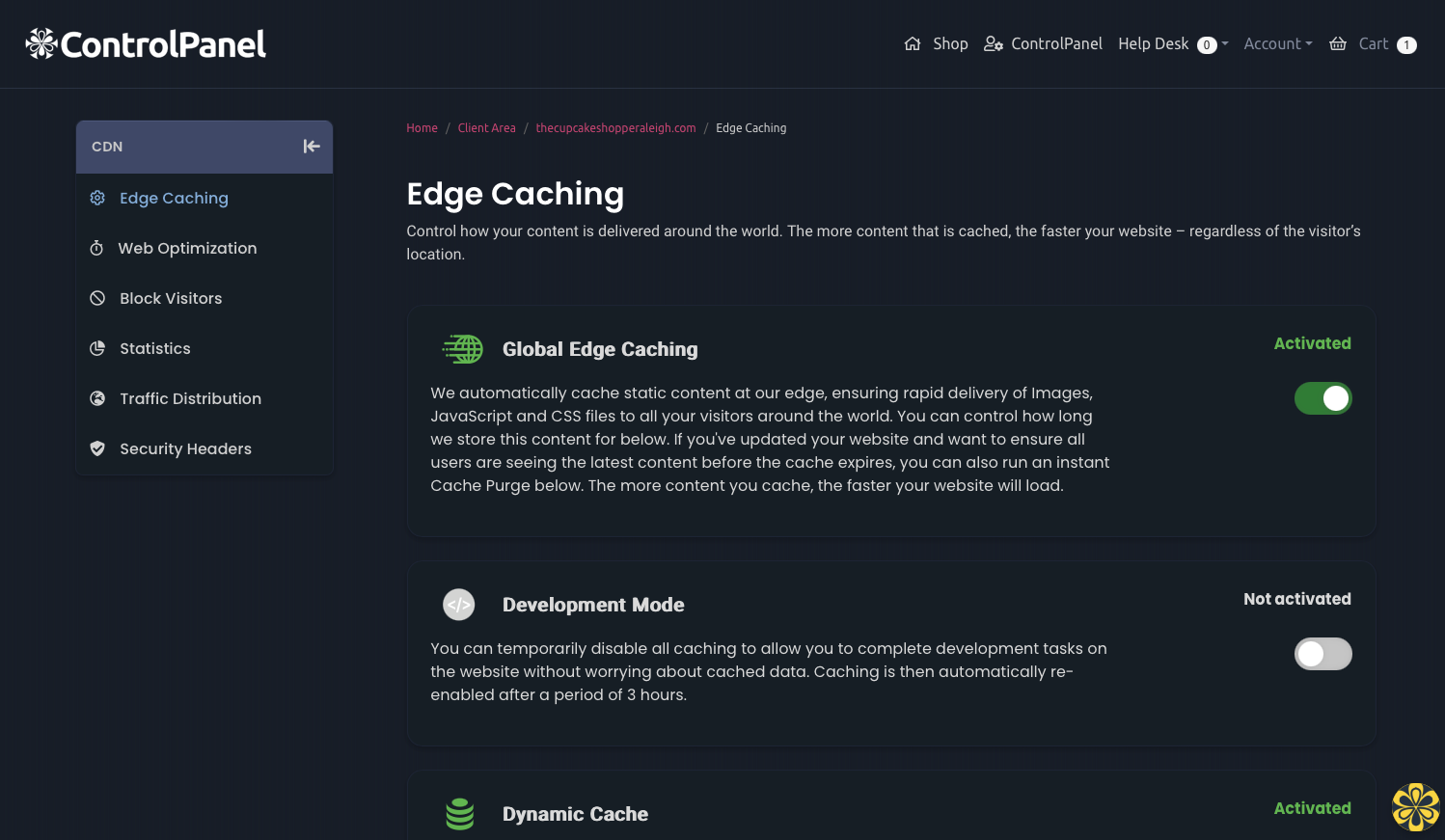 ControlPanel - Purge Edge Cache 2